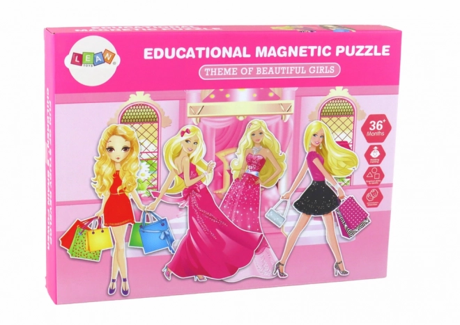 Sada vzdělávacích magnetických puzzle Barbie