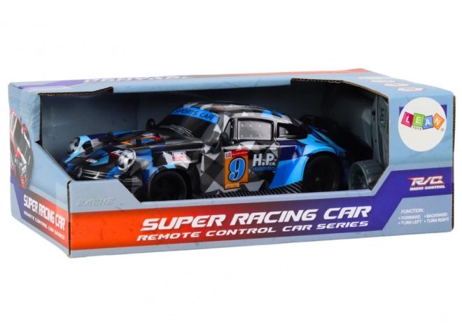 RC auto na dálkové ovládání 1:18 gumová driftovací kola modrá