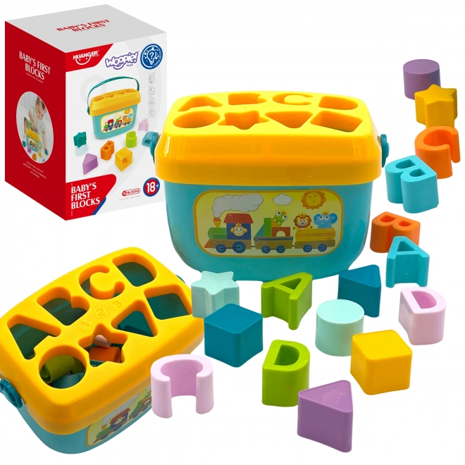 Woopie dětský sorter a kufřík s naukou abecedy a tvarů