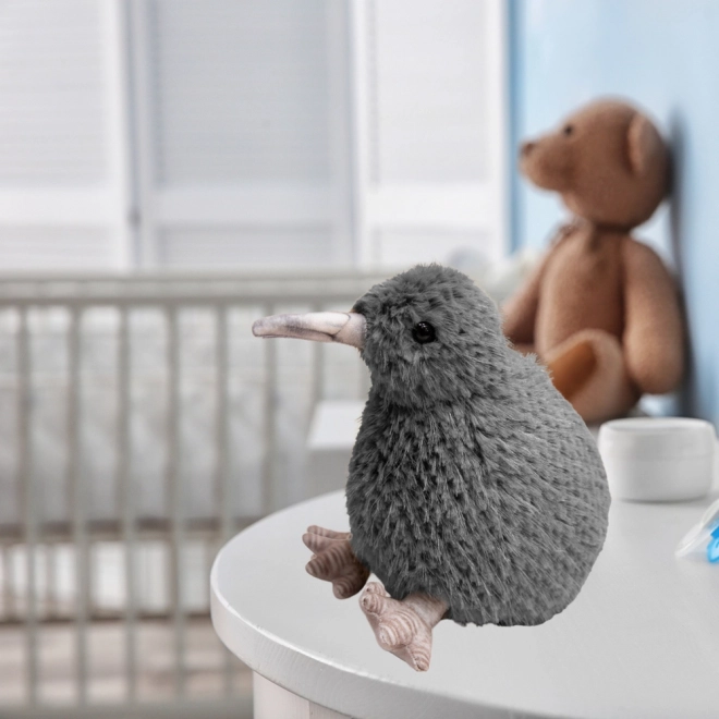Plyšový pták Kiwi šedo 21cm