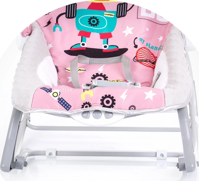 CHIPOLINO Kojenecké lehátko vibrující 2v1 Baby Spa Pink