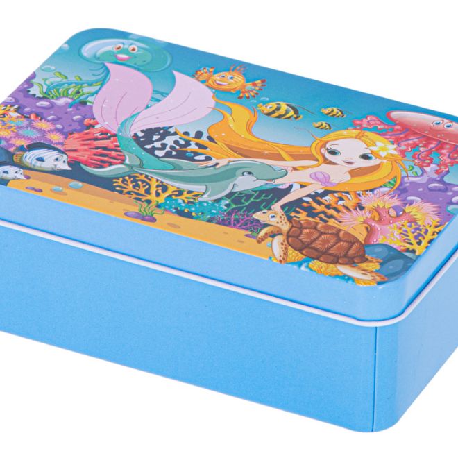 Puzzle v plechové krabičce mořská panna - 100 dílků