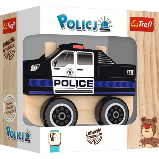 Dřevěné auto Policie