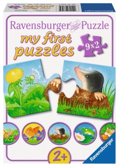 RAVENSBURGER Moje první puzzle Zvířátka na zahrádce 9x2 dílky