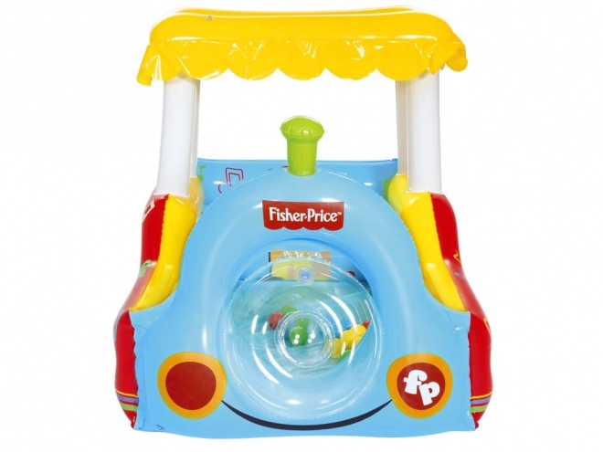 Dětský barevný suchý bazének ve tvaru Lokomotivy Fisher Price