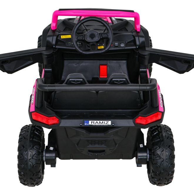 Buggy UTV 2000M závodní auto na baterie růžové + MP3 zvuky světla + dálkové ovládání + pomalý start