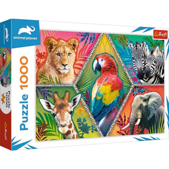 Puzzle 1000 dílků Exotická zvířata Animal Planet