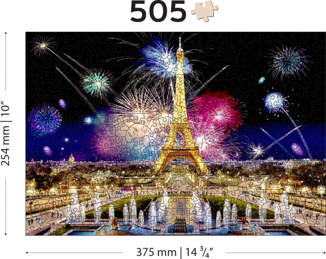 WOODEN CITY Dřevěné puzzle Noční Paříž 505 dílků