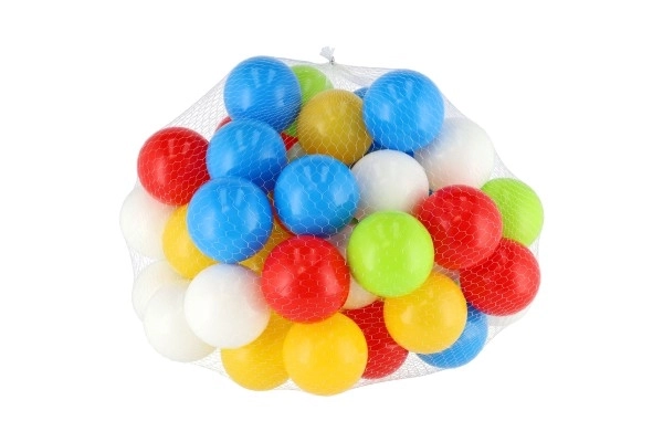 Míček/Míčky do hracích koutů 8cm barevný 60ks v síťce 24m+