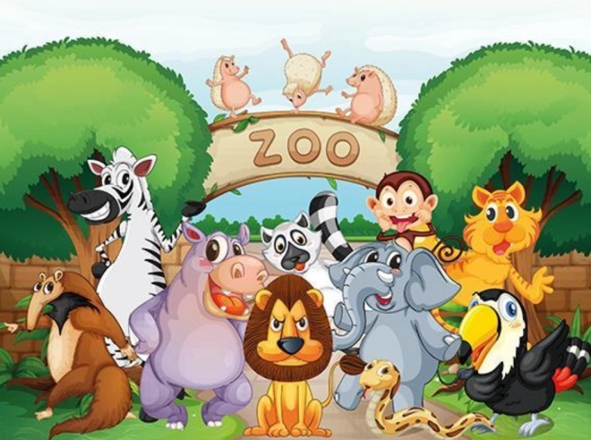 ART PUZZLE Dřevěné puzzle Vítejte v ZOO 100 dílků