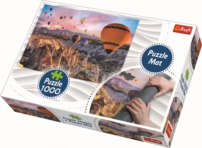 TREFL Puzzle Balóny nad Kappadokií 1000 dílků + Podložka pod puzzle