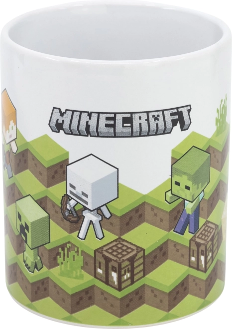 STOR Hrneček keramický 325ml Minecraft zelený