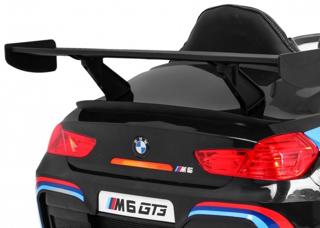 BMW M6 GT3 Autíčko na baterie pro děti černé + ventilace + zvuky MP3 Světla + dálkové ovládání