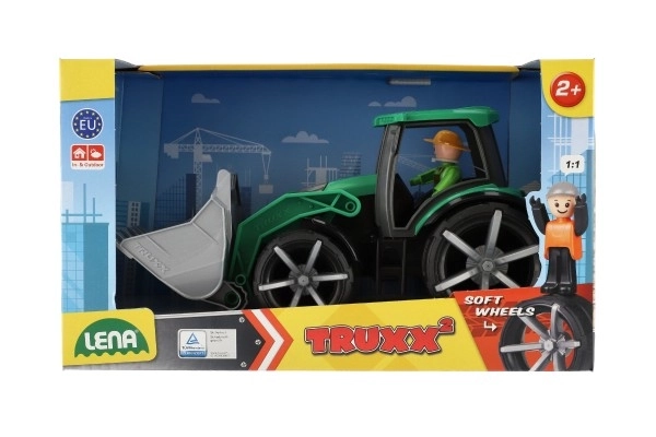 Auto Truxx 2 traktor se lžící plast 32cm s figurkou v krabici 37x22x16cm 24m+