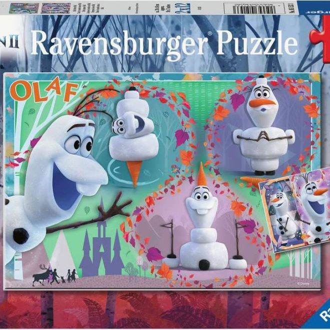 RAVENSBURGER Puzzle Ledové království 2: Milující Olaf 2x12 dílků