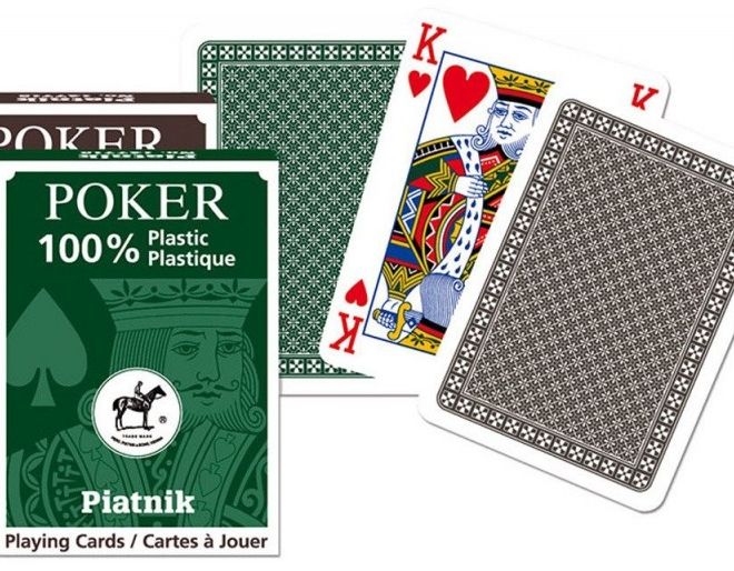 Jeden balíček plastových karet Poker