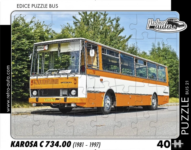 Retro auta puzzle autobus Karosa C734