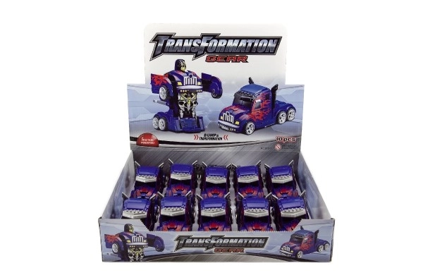 Transformer auto kamion tahač/robot plast 13cm