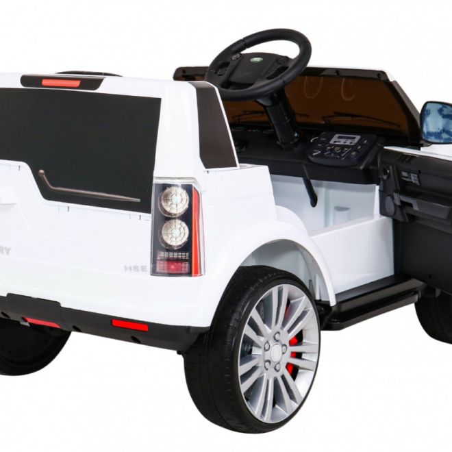 Land Rover Discovery Elektrické dětské auto bílé + dálkové ovládání + EVA kola + pomalý start + rádio MP3