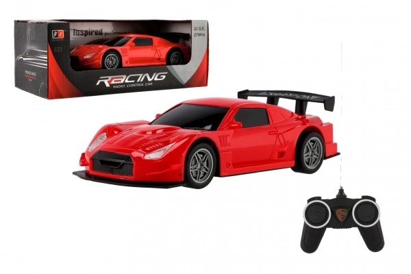 Auto RC sport plast 20 cm červené na baterie