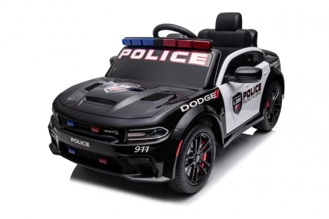 Elektrické autíčko Dodge Charger policejní - černá kapota