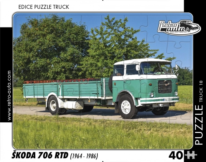 Puzzle Retro Auta: Škoda 706 RTD