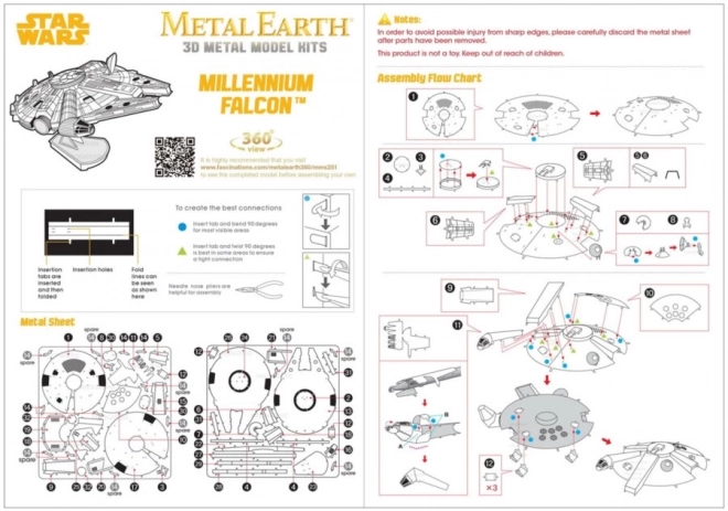 METAL EARTH 3D puzzle Star Wars: Millenium Falcon