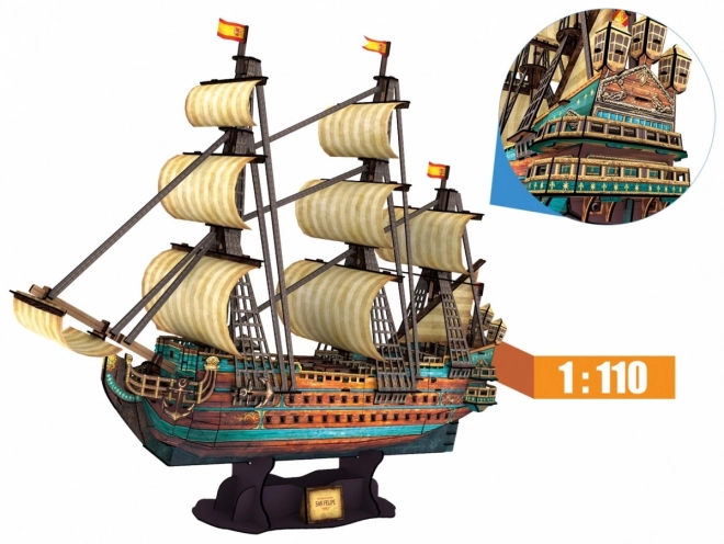 Puzzle 3D Loď The Spanish Armada San Felipe