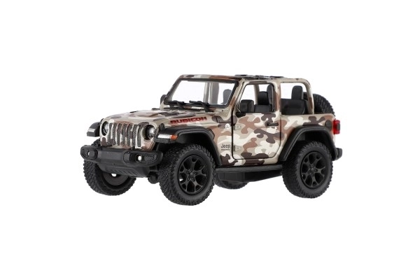 Auto Kinsmart Jeep Wrangler Camo Edition kov/plast 13cm 3 barvy na zpětné natažení