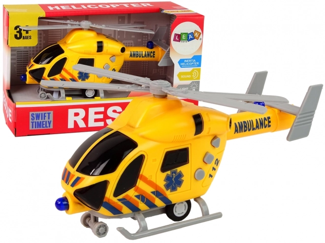 Ambulance Záchranný vrtulník Žlutá zvuková světla Vrtule