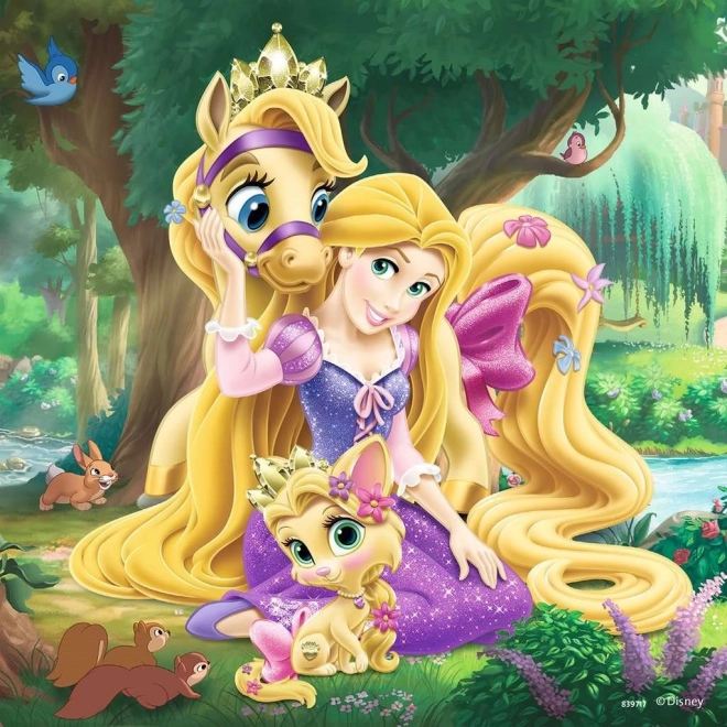 RAVENSBURGER Puzzle Disney princezny a jejich mazlíčci 3x49 dílků