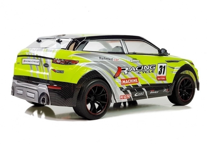 Dálkově ovládané rallye auto 1:10 zelené R/C