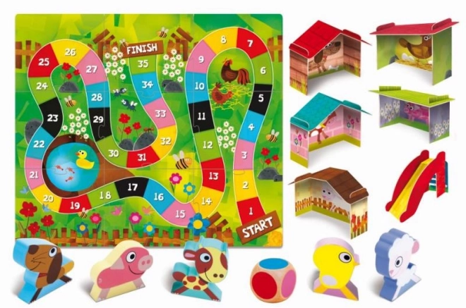 MONTESSORI BABY HRA - Dřevěná farma