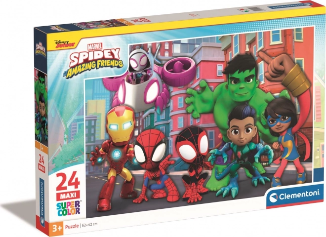 CLEMENTONI Puzzle Spidey a jeho úžasní přátelé MAXI 24 dílků