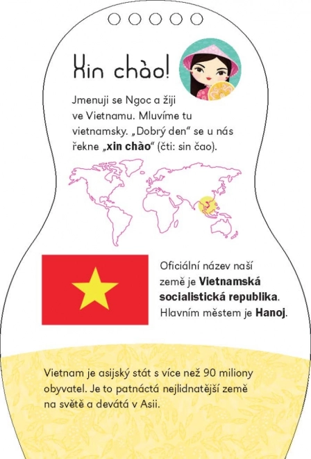 Oblékáme vietnamské panenky NGOC – Omalovánky