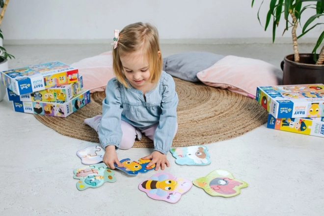 Baby puzzle se zvířátky 2 - 6 dílků