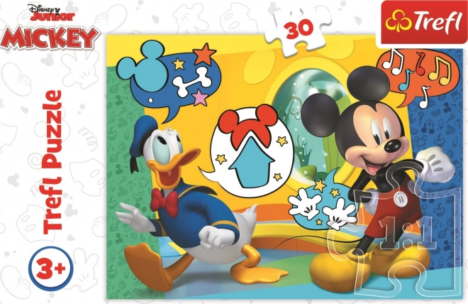 TREFL Puzzle Mickey Mouse a Kačer Donald 30 dílků