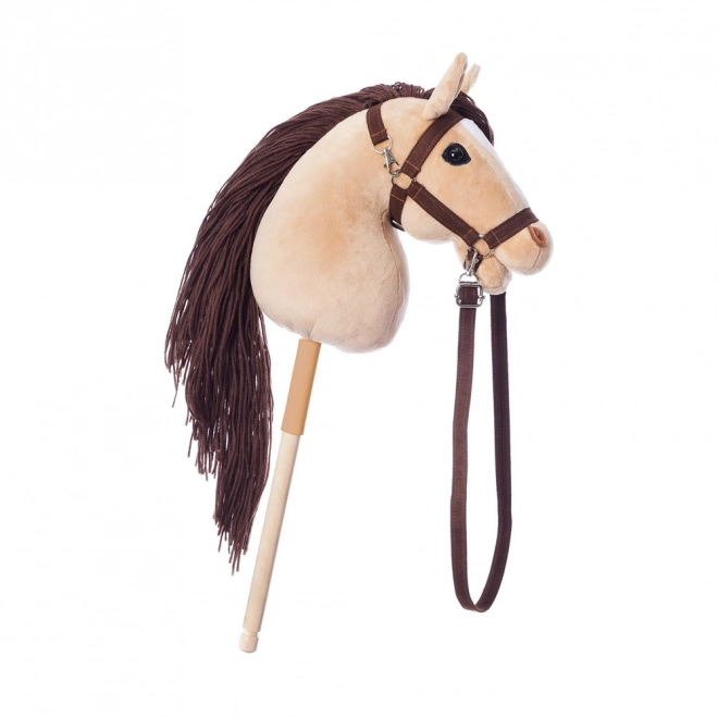 HOPPIHORSE kůň na tyči hobby horse velikost A3 béžový