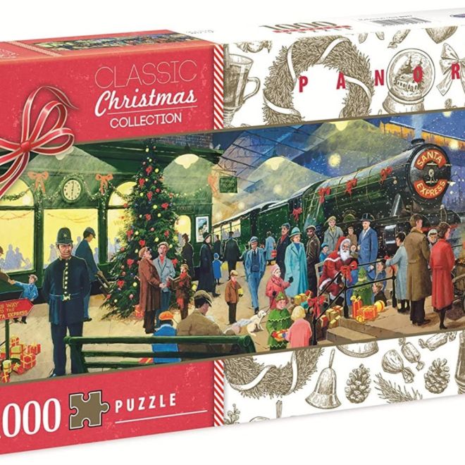 CLEMENTONI Panoramatické puzzle Vánoční kolekce: Santa 1000 dílků