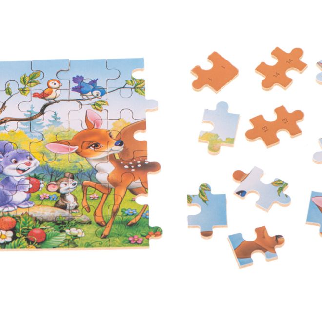 Dětské puzzle s čísly - srnky