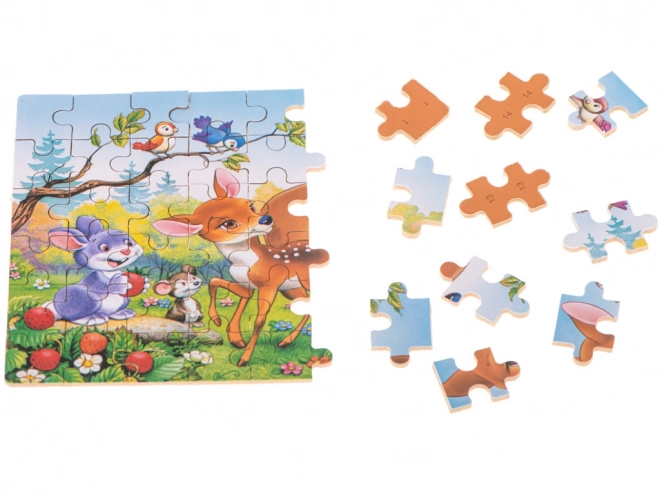 Dětské puzzle s čísly - srnky