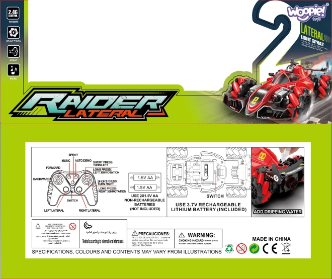 Zdalnie ovládané auto kaskadérské RAIDER s efektem kouře
