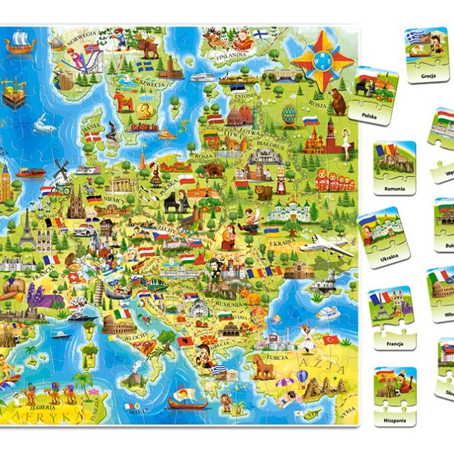 Puzzle 180 prvků Mapa Evropy