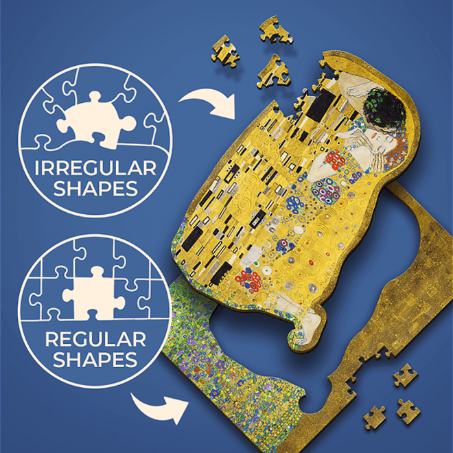 TREFL Dřevěné puzzle Art: Gustav Klimt - Polibek 200 dílků