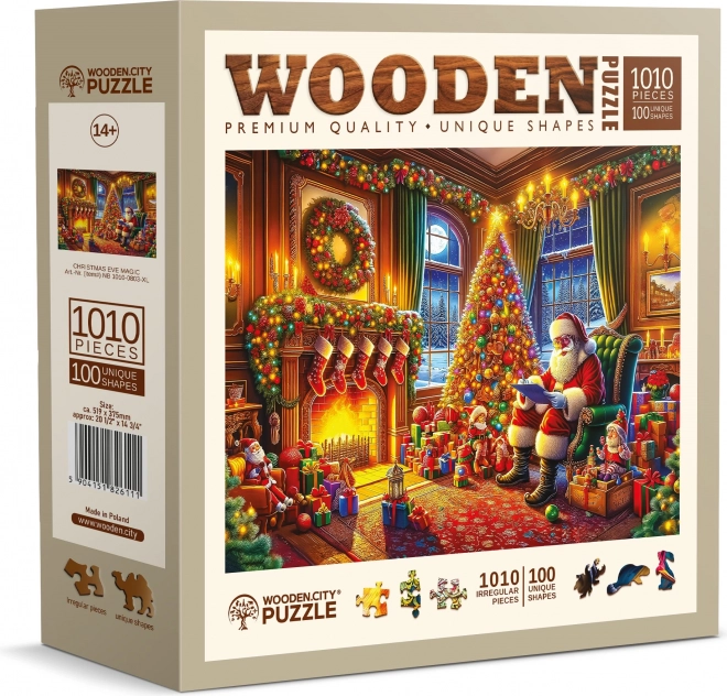 WOODEN CITY Dřevěné puzzle Kouzlo Štědrého večera 1010 dílků