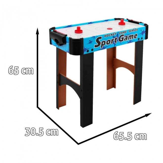 Dětský Air Hockey Blue + MDF stůl + Vzduchové dmychadla + Houbové disky