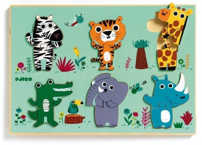 DJECO Vkládací puzzle Zvířátka ze Zoo