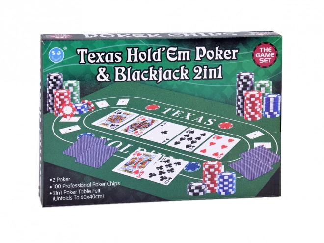 Sada karetní hra 2v1 poker a blackjack