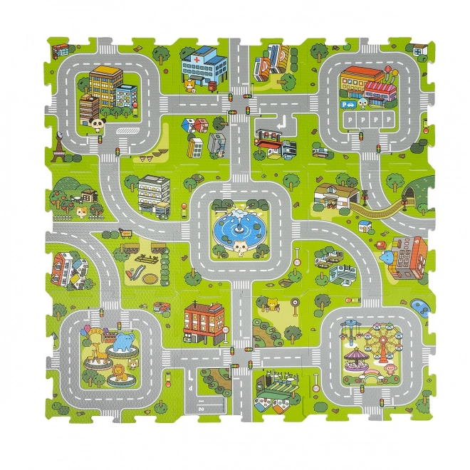 Pěnové puzzle s motivem silnice Smily Play