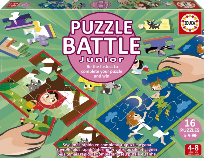 EDUCA Puzzle bitva Pohádky 16x9 dílků